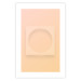 Poster Circle in Square - geometric shapes on pastel orange background 123810 additionalThumb 25
