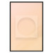 Poster Circle in Square - geometric shapes on pastel orange background 123810 additionalThumb 18