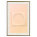 Poster Circle in Square - geometric shapes on pastel orange background 123810 additionalThumb 19