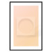 Poster Circle in Square - geometric shapes on pastel orange background 123810 additionalThumb 15