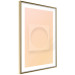 Poster Circle in Square - geometric shapes on pastel orange background 123810 additionalThumb 6