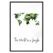Wall Poster The World is a Jungle - text under a tropical world map on a white background 125410 additionalThumb 18
