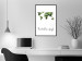 Wall Poster The World is a Jungle - text under a tropical world map on a white background 125410 additionalThumb 3