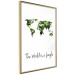 Wall Poster The World is a Jungle - text under a tropical world map on a white background 125410 additionalThumb 12