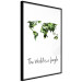 Wall Poster The World is a Jungle - text under a tropical world map on a white background 125410 additionalThumb 10