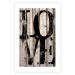 Wall Poster Retro: Love - retro English text on a background of wooden planks 125710 additionalThumb 15