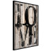 Wall Poster Retro: Love - retro English text on a background of wooden planks 125710 additionalThumb 10