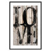 Wall Poster Retro: Love - retro English text on a background of wooden planks 125710 additionalThumb 19
