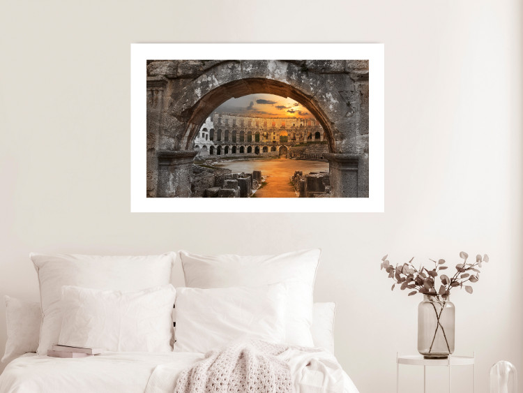Wall Poster Roman Theater - very old stone architecture in the city of Rome 128610 additionalImage 2
