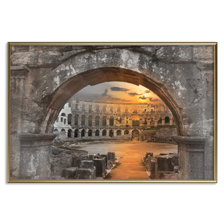 Wall Poster Roman Theater - very old stone architecture in the city of Rome 128610 additionalImage 16