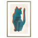 Poster Feline Moods - abstract two-color cat on light beige background 129610 additionalThumb 16