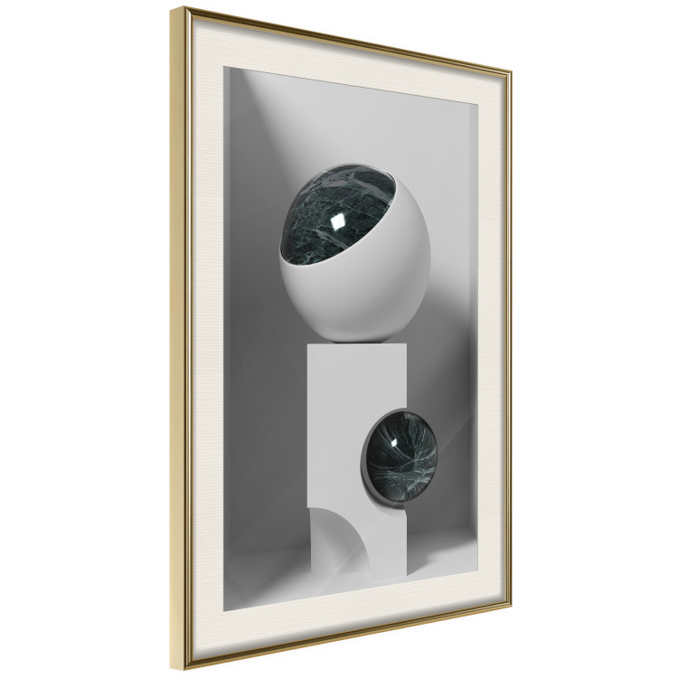 Wall Poster Glass Eye - abstract shapes with dark accents on a light background 129910 additionalImage 3