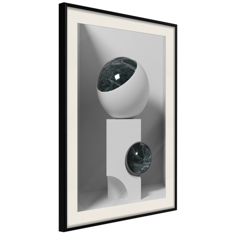 Wall Poster Glass Eye - abstract shapes with dark accents on a light background 129910 additionalImage 2