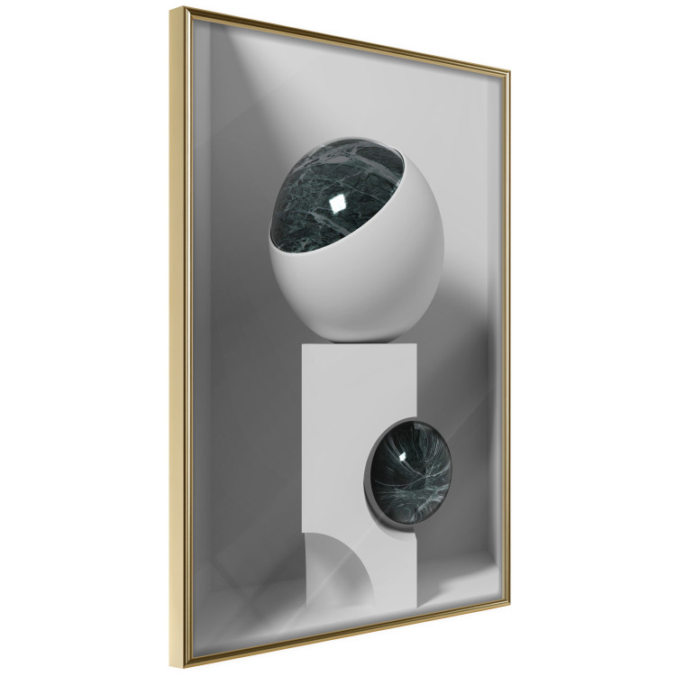 Wall Poster Glass Eye - abstract shapes with dark accents on a light background 129910 additionalImage 12