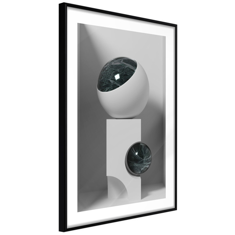 Wall Poster Glass Eye - abstract shapes with dark accents on a light background 129910 additionalImage 8