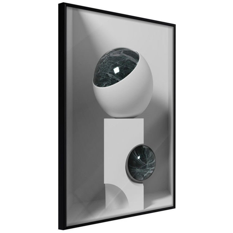 Wall Poster Glass Eye - abstract shapes with dark accents on a light background 129910 additionalImage 13