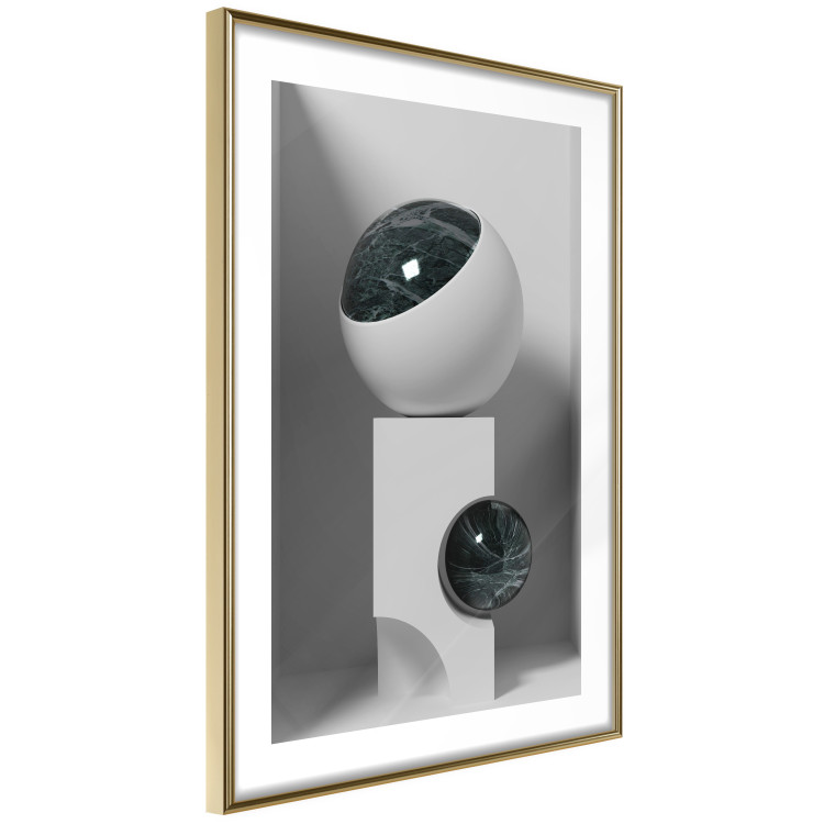 Wall Poster Glass Eye - abstract shapes with dark accents on a light background 129910 additionalImage 9