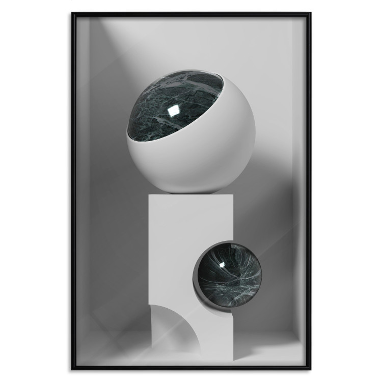 Wall Poster Glass Eye - abstract shapes with dark accents on a light background 129910 additionalImage 18