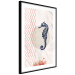 Poster Underwater Steed - animal against a background of waves and circles in an abstract motif 131810 additionalThumb 6