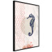Poster Underwater Steed - animal against a background of waves and circles in an abstract motif 131810 additionalThumb 13