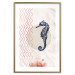 Poster Underwater Steed - animal against a background of waves and circles in an abstract motif 131810 additionalThumb 16