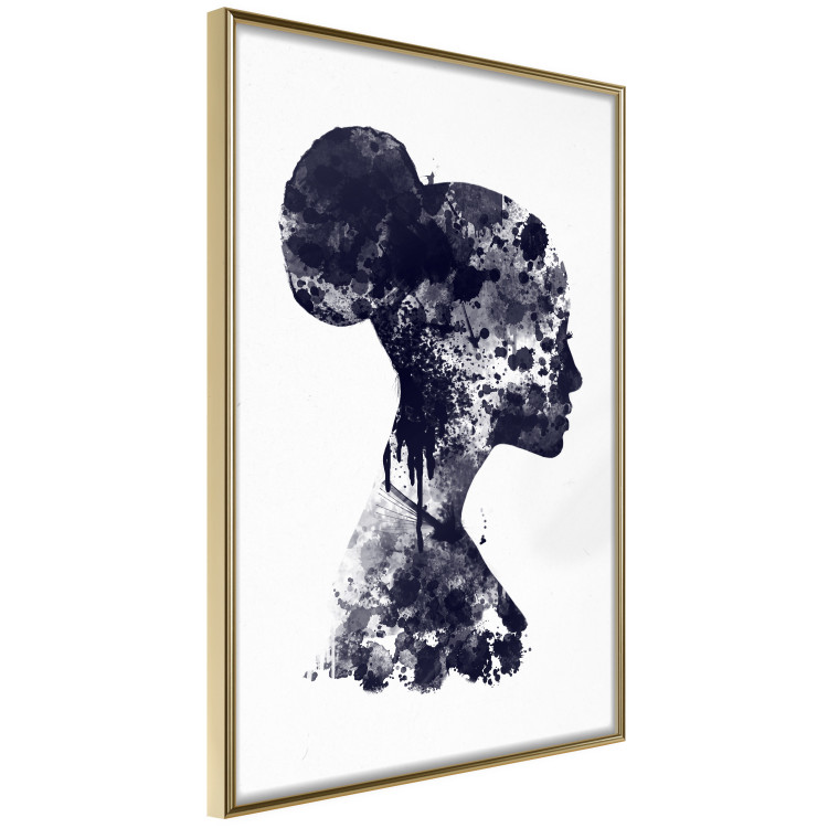 Wall Poster Abstract Profile - portrait of a woman in an abstract dark motif 131910 additionalImage 14