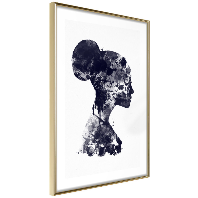 Wall Poster Abstract Profile - portrait of a woman in an abstract dark motif 131910 additionalImage 9