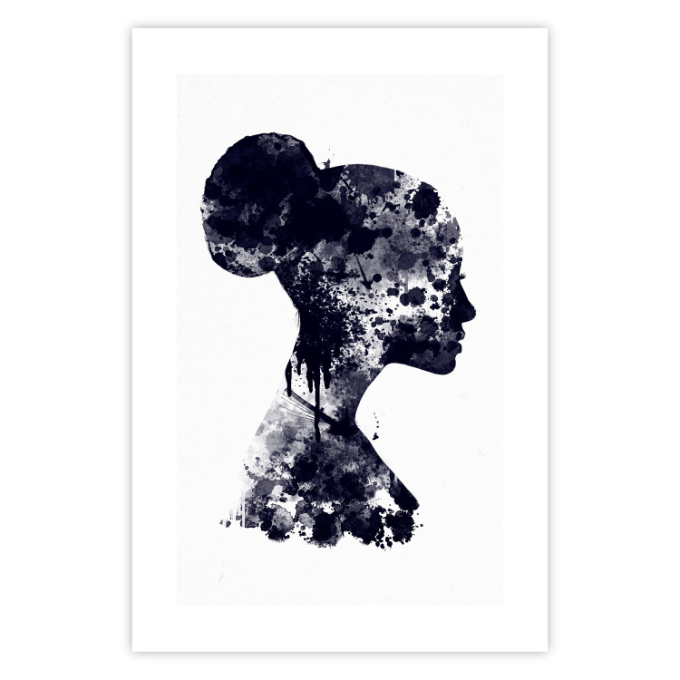 Wall Poster Abstract Profile - portrait of a woman in an abstract dark motif 131910 additionalImage 19
