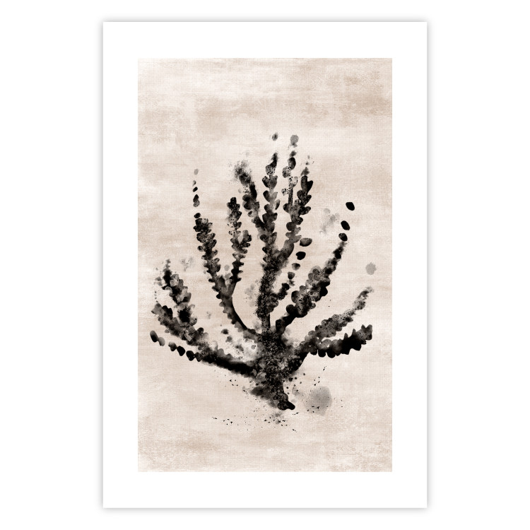 Wall Poster Sea Plant - black plant composition on a beige textured background 134510 additionalImage 19