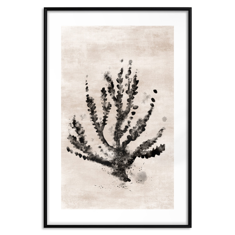 Wall Poster Sea Plant - black plant composition on a beige textured background 134510 additionalImage 15
