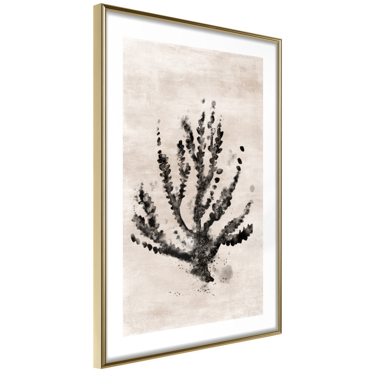Wall Poster Sea Plant - black plant composition on a beige textured background 134510 additionalImage 8