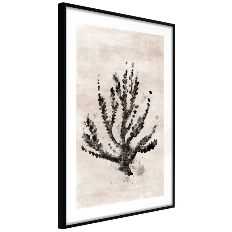 Wall Poster Sea Plant - black plant composition on a beige textured background 134510 additionalImage 7