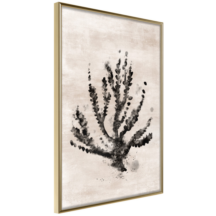 Wall Poster Sea Plant - black plant composition on a beige textured background 134510 additionalImage 12