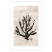 Wall Poster Sea Plant - black plant composition on a beige textured background 134510 additionalThumb 19