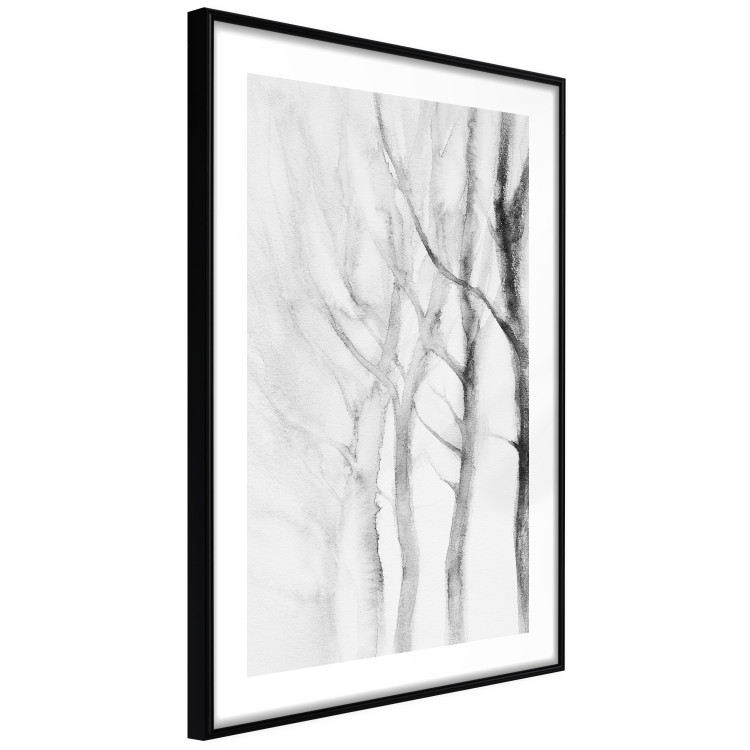 Poster Path to Nature - abstract composition of black trees on a white background 134810 additionalImage 14