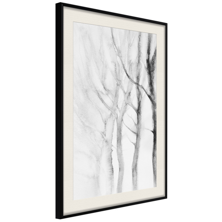 Poster Path to Nature - abstract composition of black trees on a white background 134810 additionalImage 6