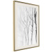 Poster Path to Nature - abstract composition of black trees on a white background 134810 additionalThumb 8