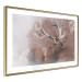 Poster Deer - warm-colored composition with a horned animal against a forest background 137010 additionalThumb 17