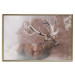 Poster Deer - warm-colored composition with a horned animal against a forest background 137010 additionalThumb 7