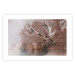 Poster Deer - warm-colored composition with a horned animal against a forest background 137010 additionalThumb 9