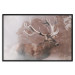 Poster Deer - warm-colored composition with a horned animal against a forest background 137010 additionalThumb 8