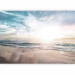 Wall Mural Beach in the morning - landscape with a peaceful sea, clouds and sun 138810 additionalThumb 1