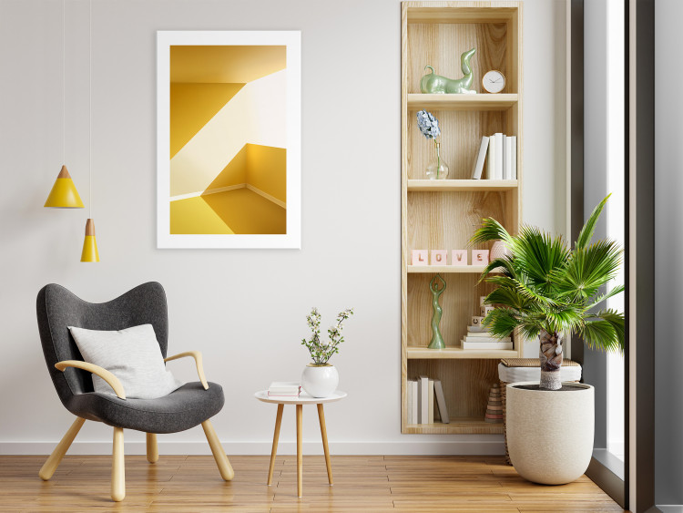 Canvas Canary Architecture (1-piece) - yellow abstract room in the summer 144110 additionalImage 3