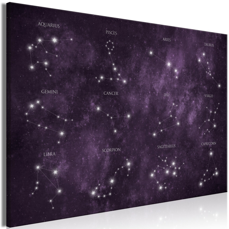 Canvas Landscape in Space (1-piece) - stars and names of their constellations 145310 additionalImage 2