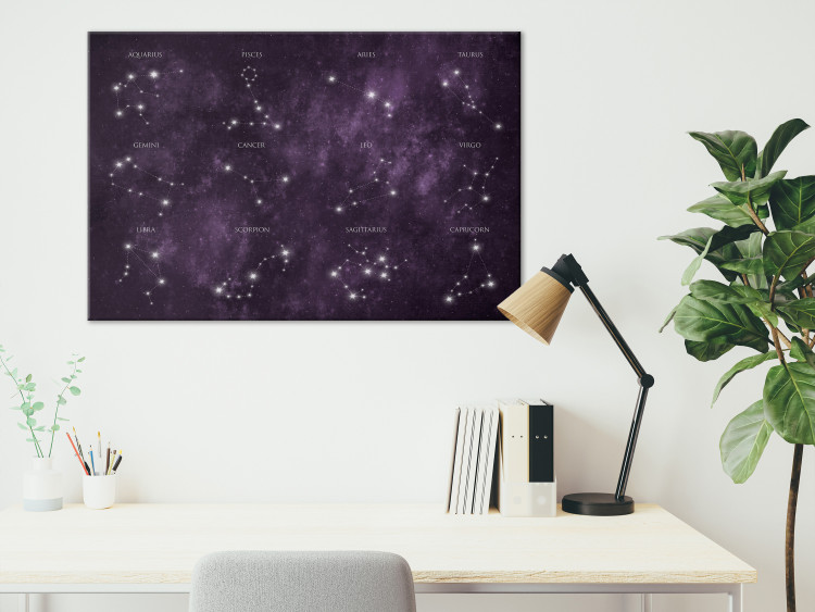 Canvas Landscape in Space (1-piece) - stars and names of their constellations 145310 additionalImage 3