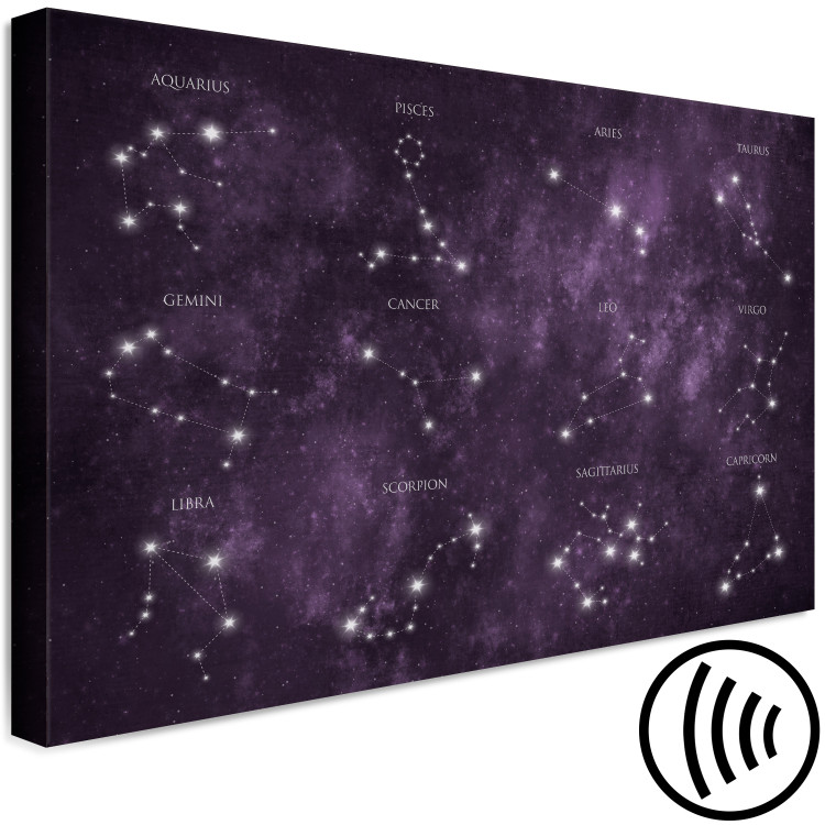 Canvas Landscape in Space (1-piece) - stars and names of their constellations 145310 additionalImage 6