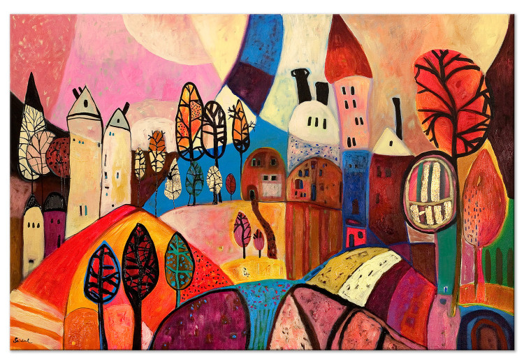 Acrylic print Colorful Village [Glass] 150710 additionalImage 2