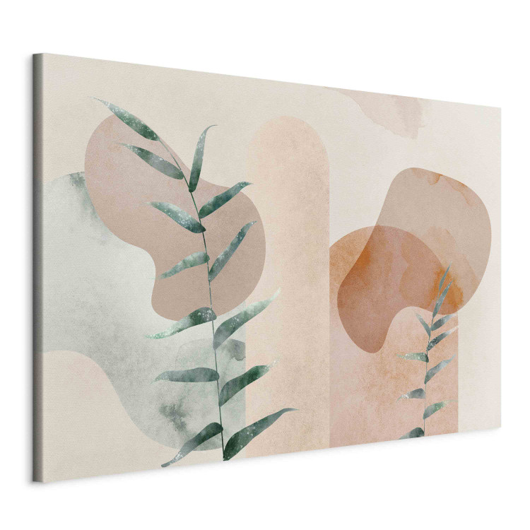 Canvas Art Print Plant Composition - Abstract Twigs Against the Background of Delicate Forms 151210 additionalImage 2