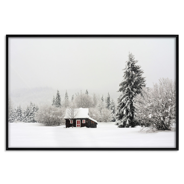 Poster Winter Shelter - A Small House in the Midst of a Snow-Covered Forest 151710 additionalImage 17