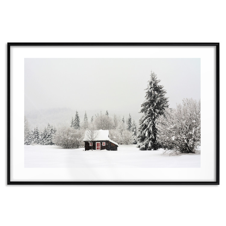 Poster Winter Shelter - A Small House in the Midst of a Snow-Covered Forest 151710 additionalImage 18